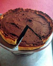 Tarta de chocolate y cerezas